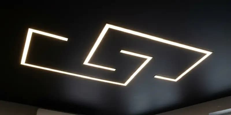 Valgusjooned lähivaade — Flexy LED profiil pinglaes