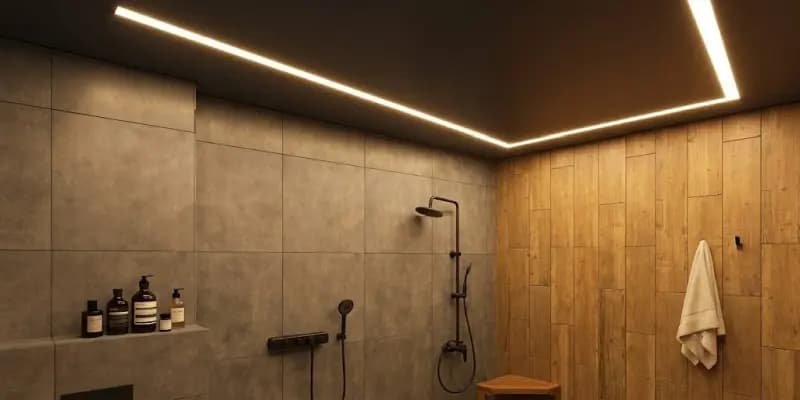 Dušširuumi lagi lähivaade — niiskuskindel detail