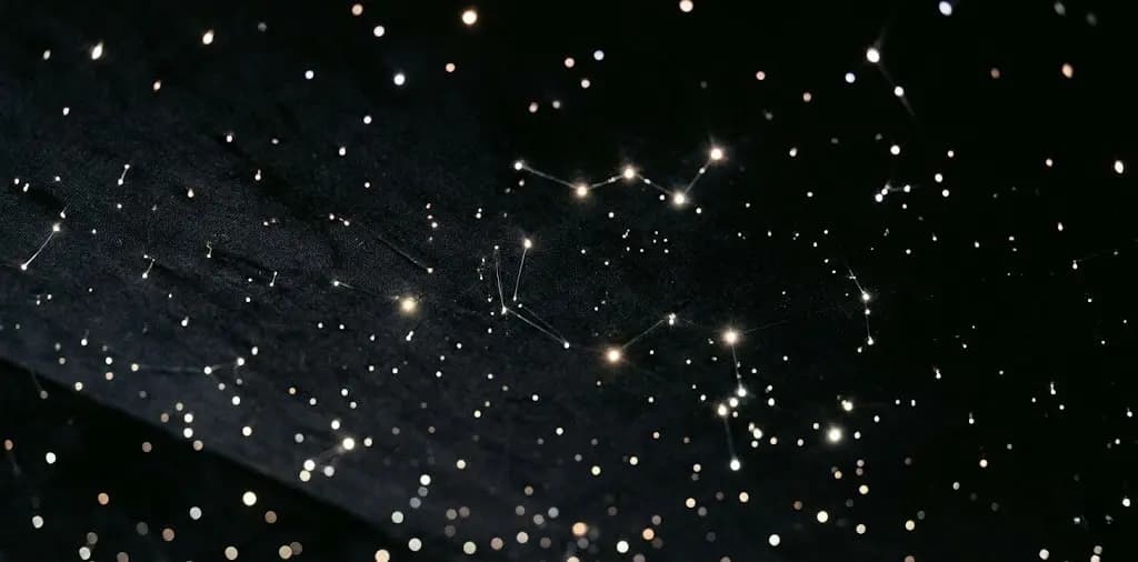 Tähine taevas lähivaade — kiudoptilised tähed