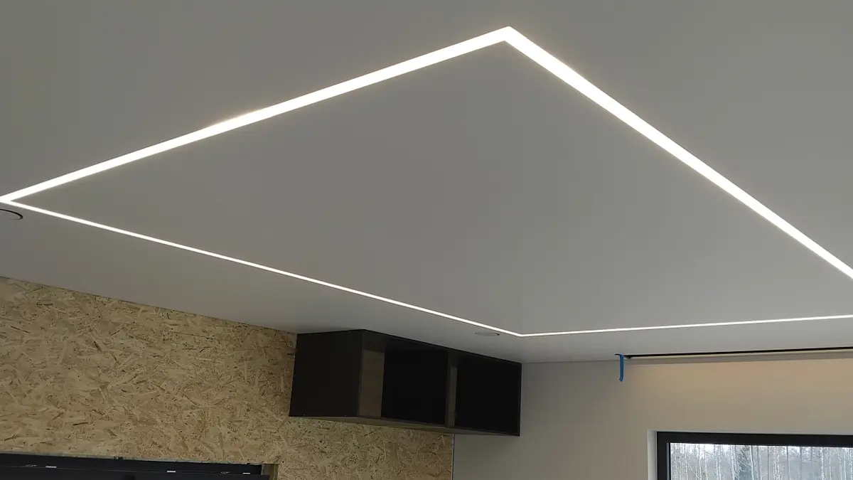 Valgusjooned ja kardinaniišš ühes laes